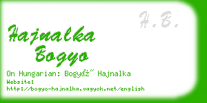 hajnalka bogyo business card